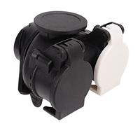 Adaptador de Enchufe de Remolque de 13 Pines a 7 Pines, Adaptador de conversión de Remolque de Doble Toma con Tapa Protectora para Todos los enchufes de Remolque, Conector de