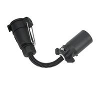 Adaptador de Enchufe de Remolque de 7 Vías Conector de Cableado de Remolque de Material Premium para RV Truck Accesorios de Conversión de Energía para RV, Camión ABS