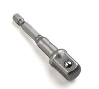 Adaptador de enchufe de taladro de 1/4 pulgadas, barra de extensión de vástago hexagonal para destornillador con tamaños de unidad de 3/8 y 1/2 pulgadas, adaptador de broca de acero al cromo vanadio