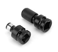 Adaptador de Enchufe de VáStago Hexagonal de 2 Piezas Adaptador de Enchufe TelescóPico Hembra Hexagonal de 1/2 A 1/4, Convertidor de Enchufe de Controlador de Impacto Para Llave de Trinquete de Impact