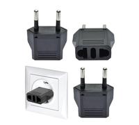 Adaptador De Enchufe De Viaje Europeo, Enchufe De 3 Piezas Para Viajes de Estados Unidos Europa - Conductor De Cobre Adaptador De Corriente Sin Deformación Para Ordenador Portabl