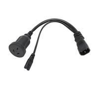 Adaptador de enchufe divisor en Y, diseño ergonómico, convertidor IEC320C14 a C13 con voltaje nominal para conexiones seguras y confiables en el