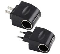 Adaptador De Enchufe Encendedor De Cigarrillos, Adaptador De Coche De 12 Voltios, Convertidor Mechero Estable Con Indicador LED De 220 V A 12 V, Tocadores Automotrices Negros, Adaptador De Coche De AC