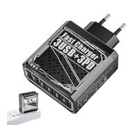 Adaptador de Enchufe Europeo para Viajes - Hub Carga Rápida Adaptador Enchufe Viajes Europa - Estación Portátil de Tomas con USB para Viajes por el Mundo y Accesorios Móviles