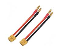 Adaptador de Enchufe Hembra XT60 de 1/2 Piezas a Conector Banana Chapado en Oro de 4,0 mm, Cable de Carga de 12 AWG y 10 cm(2XT604.0 12awg 10cm)