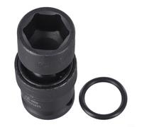 Adaptador de enchufe hexagonal de 1/2 pulgada, acero cromado de 68 mm de longitud para llave neumática eléctrica, extensión flexible de 360 grados para espacios reducidos de 12 a 24 mm (19 mm)