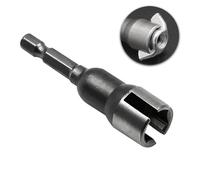 Adaptador de enchufe hexagonal de 6,35 mm, destornillador de perno ranurado de acero al cromo vanadio, para instalación rápida del panel de obturación con taladro eléctrico
