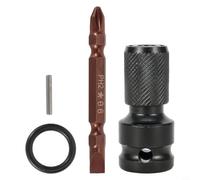 Adaptador de enchufe hexagonal de acero al cromo vanadio de 1/2 pulgada a 1/4 pulgadas con herramienta de conversión de puntas de destornillador para llaves