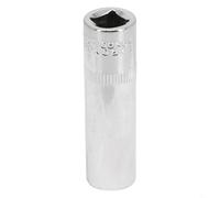 Adaptador de enchufe hexagonal profundo de 3/8 pulgadas para llave de carraca de 824 mm, cabeza de enchufe de acero al cromo vanadio adecuado para uso mecánico y automotriz (13 mm)