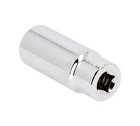 Adaptador de enchufe hexagonal profundo de 3/8 pulgadas para llave de carraca de 824 mm, cabeza de enchufe de acero al cromo vanadio adecuado para uso mecánico y automotriz (18 mm)