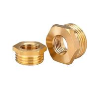 Adaptador de enchufe hexagonal reductor de rosca de tubo de latón, estándar británico, conector macho a hembra 1/8", 1/4", 3/8", 1/2", 3/4" y 1"(F 01 TB M 02,20 Pcs)