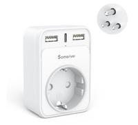 Adaptador de Enchufe India, España y con 2 USB Incluye USB-C 3A Carga Rápida Enchufe Tipo D con Protección Sobretensión Adaptador Enchufe para India, Sri Lanka, Nepal, Níger, Ghana, Líbano