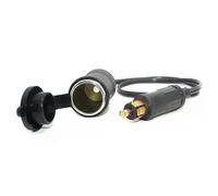 Adaptador de enchufe macho DIN Hella Powerlet de 30 cm a toma de encendedor estándar.