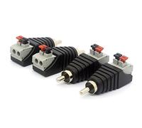 Adaptador de enchufe macho RCA a terminal AV hembra de 2 tornillos para altavoz, adaptador de CC balun de tipo pinza para audio y vídeo y conector de potencia para CCTV RCA Male To AV 2 Screw Female
