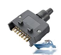 Adaptador de Enchufe para Remolque, Adaptador para Coche, Carcasa Plana Impermeable con componentes duraderos para Camping, vehículos de al Aire Libre