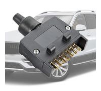 Adaptador de enchufe para remolque, enchufe seguro de 7 polos para vehículo, duradero, compacto, plano, resistente al agua, para camping, coche y exterior
