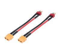 Adaptador de Enchufe RC, 4 Tipos XT60 a 14AWG, Cable de Conexión RC, 10cm T Enchufe Macho a XT60 Hembra, para Modelos RC, Drones y Accesorios RC, Baterías de RC