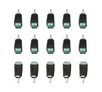 Adaptador de enchufe RCA macho niquelado para cableado de seguridad, conector sin soldadura que no requiere derivación eléctrica, diseño simple