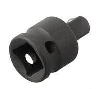 Adaptador de enchufe reductor de 3/8 a 1/4 para juego de llaves de impacto - Adaptador cuadrado de cromo vanadio tratado térmicamente para fijación automática - Negro (3/8 a 1/4)