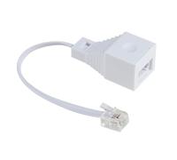 Adaptador de enchufe RJ11 a BT estándar RJ11 a enchufe de teléfono BT, convertidor de puerto de línea fija de teléfono a conector Ethernet para teléfono 6P4C, máquina de fax, teléfonos, módems,