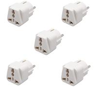 Adaptador de enchufe Schuko, de EE. UU. a Europa, compatible con múltiples voltajes, tamaño compacto, gran compatibilidad, se ajusta perfectamente