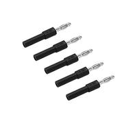 Adaptador de Enchufe Tipo Banana de Conversión de 4 Mm a 2 Mm Excelente Conductividad para Consolas de Juegos e Inversores 5 Piezas (Black)