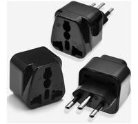 Adaptador de enchufe tipo J para Suiza, paquete de 3 unidades, uso universal en viajes.