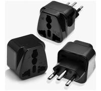 Adaptador de enchufe tipo J para Suiza, paquete de 3 unidades, uso universal en viajes.