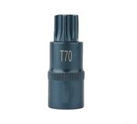 Adaptador de enchufe Torx de 1/2 pulgada T30-T70 para destornillador de impacto, azul para tratamiento de superficies, sistema de cambio rápido de 55 mm de profundidad (T70)