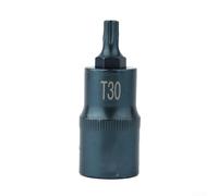 Adaptador de enchufe Torx de 1/2 pulgada T30-T70 tratado térmicamente cromo vanadio para llave de carraca, herramienta mecánica profesional, diseño antideslizante, 55 mm (T30)