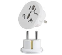 Adaptador de enchufe universal 2 piezas, adaptador de viaje de la UE a adaptador de corriente de la UE, compacto y seguro con seguridad infantil, Adaptador China Alemania Enchufe para smartphone