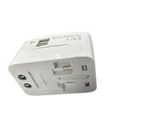 Adaptador de enchufe universal, adaptador de viaje mundial con 8 enchufes, 2 puertos USB-A y 1 puerto USB-C, enchufe de viaje con bloqueo de seguridad para niños