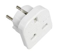 Adaptador de enchufe universal de 3 clavijas del Reino Unido a 2 clavijas del euro Nuevo