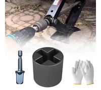 Adaptador de enchufe universal para taladro de mano, convertidor de enchufe resistente para gato de tijera, herramienta de acero resistente al óxido para facilitar los cambios de neumáticos y