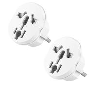 Adaptador De Enchufe Universal para Viajes EU, 2 Piezas Blanco, Convertidor De Corriente Internacional16A 250V, A-daptador de Viaje Enchufe para Europa USA Francia Alemania España Austria