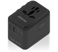 Adaptador de enchufe universal UE/EE. UU./RU/AU de 35 W (negro) - AISENS