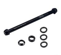 Adaptador de entrenamiento de eje pasante con longitud ajustable para bicicletas de montaña y carretera, compatible con bujes de 135/142/148 mm, pincho de ajuste seguro para entrenador de bicicleta
