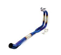 Adaptador de escape Sistema Completo Escape Motocicleta Tubo Conexión Frontal Para Ninja 400 Para Z400 Para EX400 2017-2023(Blu)