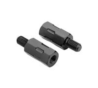 Adaptador de espejo retrovisor for motocicleta, extensión más larga, color negro, M8, 8 mm, M10, 10 mm, rosca derecha e izquierda, accesorios de tornillo de cambio, 2 unidades(Anticlockwise M10-47)