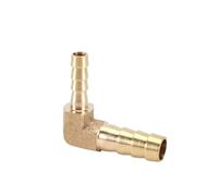 Adaptador de espiga para manguera Accesorio de manguera codo en ángulo recto 1 pieza, acoplamiento púas reductoras iguales, adaptador tubo acoplador cobre(8x4mm)
