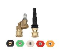Adaptador de espuma de alta presión de 14 mm de conexión rápida con giro de 180 grados para Lavor para Parkside para Vax para Craftsman herramienta de limpieza de boquilla de latón