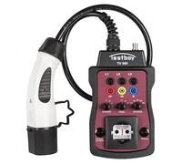 Testboy Adaptador de prueba TV 900 para estaciones de carga tipo 2 con LED y Schuko, negro/rojo