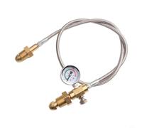 Adaptador de estación de recarga para cilindro de argón BS 341 n.º 3, 90 cm, acero inoxidable trenzado de alta presión, conector G de 5/8 pulgadas, compatible con Reino Unido (estilo 2)