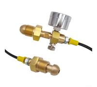 Adaptador de estación de recarga para cilindro de argón BS 341 n.º 3, 90 cm, acero inoxidable trenzado de alta presión, conector G 5/8 pulgadas, compatible con Reino Unido (estilo 5)