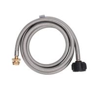 Adaptador de estufa de gas de 5 pies, extensión de manguera portátil de acero inoxidable, conector de tubo regulador, quemador flexible, interruptor de horno, adaptador de estufa para camping, picnic