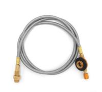Adaptador de estufa de gas de camping con manguera de 1 m, conector de tanque de propano para recarga de cilindro plano a tarjeta, tubo de poliuretano de alta presión para senderismo al aire libre y