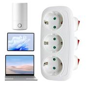 Adaptador De Europeo: Eléctrico De Triple Orificio con Convertidor De Extensión, Estándar Europeo 16 A 250 V para Viajes, Hogar, Oficina, Cocina, Dormitorio | Compatibl