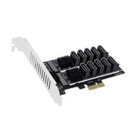 Adaptador de expansión PCIe de 10 puertos, velocidad de 6 Gbps, para expansor de almacenamiento, convertidor de tarjetas, hardware de expansión