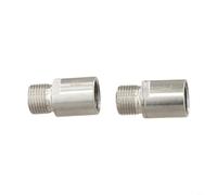 Adaptador de extensión de manivela de pedal para pedales roscados de 9/16 pulgadas para mejorar la holgura y la mecánica de pedaleo en varias bicicletas (plateado)