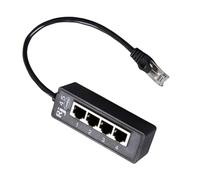 Adaptador de extensión de red de 4 puertos con cable Ethernet para integración de dispositivos